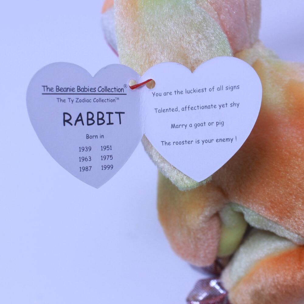 TY Vintage Zodiac Rabbit "Rabbit" Beanie Baby - Picture 2 of 9